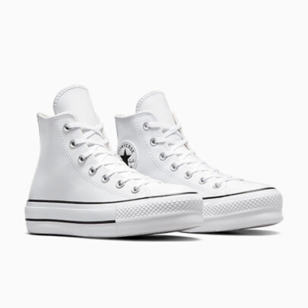 Platform leather converse